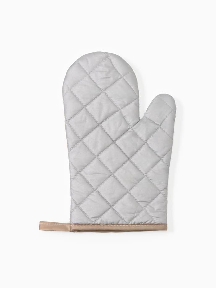 Кухонный набор «Доляна. Снежинки»: прихватка 17×17 см, варежка 26×16 см, фартук 70×80 см, золотистый