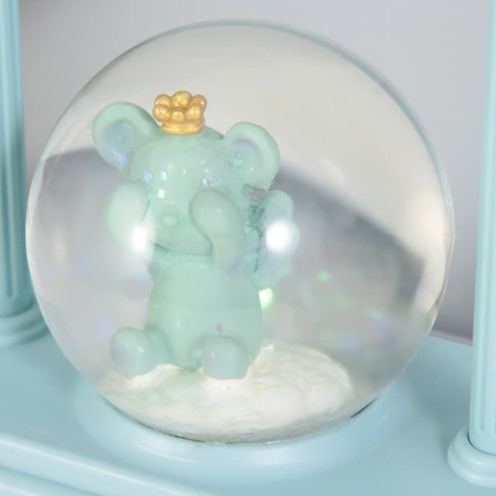 Фигурка светящаяся RISALUX «Снежный шар», музыкальный, 5×LED, от батареек 3×ААА, голубой, 6.5×11×21 см