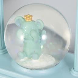 Фигурка светящаяся RISALUX «Снежный шар», музыкальный, 5×LED, от батареек 3×ААА, голубой, 6.5×11×21 см