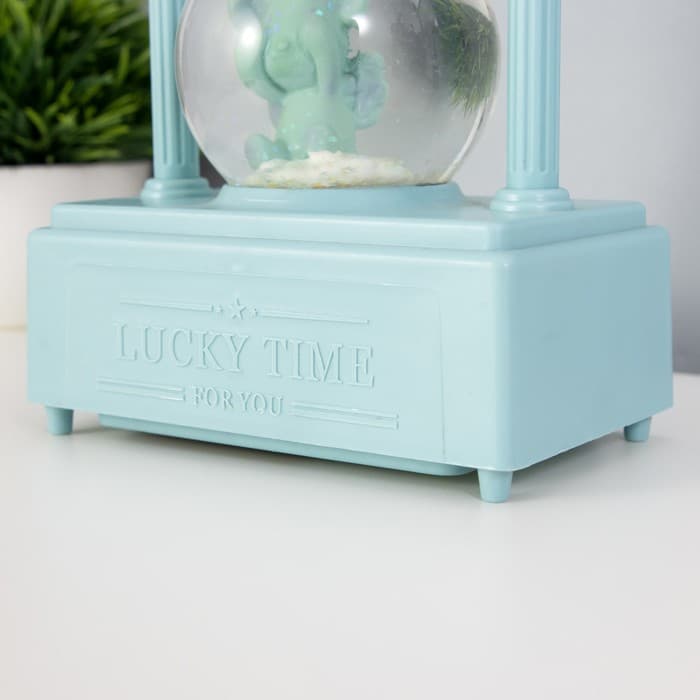 Фигурка светящаяся RISALUX «Снежный шар», музыкальный, 5×LED, от батареек 3×ААА, голубой, 6.5×11×21 см