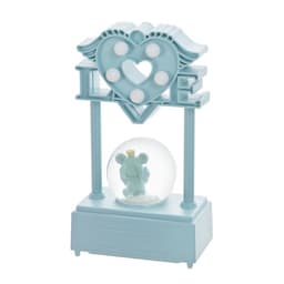 Фигурка светящаяся RISALUX «Снежный шар», музыкальный, 5×LED, от батареек 3×ААА, голубой, 6.5×11×21 см