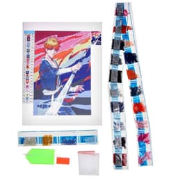 Алмазная мозаика с полным заполнением на холсте «Воин с мечом»‎, 20×30 см