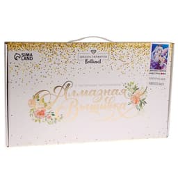 Алмазная мозаика с частичным заполнением на холсте «Девушка с веером»,‎ 30×40 см