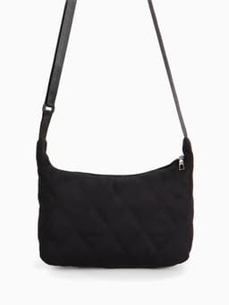 Сумка женская багет на молнии, 30×10×19 см, чёрная