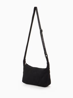 Сумка женская багет на молнии, 30×10×19 см, чёрная