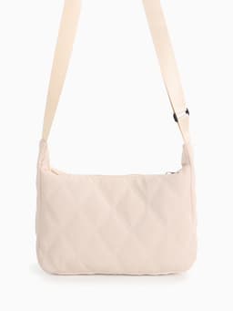 Сумка женская багет на молнии, 30×10×19 см, бежевая