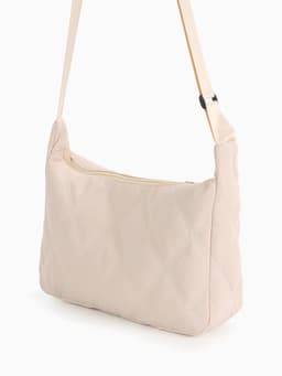 Сумка женская багет на молнии, 30×10×19 см, бежевая