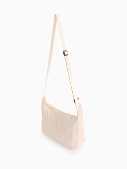 Сумка женская багет на молнии, 30×10×19 см, бежевая