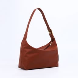 Сумка женская багет на молнии, 32×14×22 см, коричневая