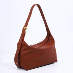 Сумка женская багет на молнии, 32×14×22 см, коричневая