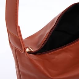 Сумка женская багет на молнии, 32×14×22 см, коричневая