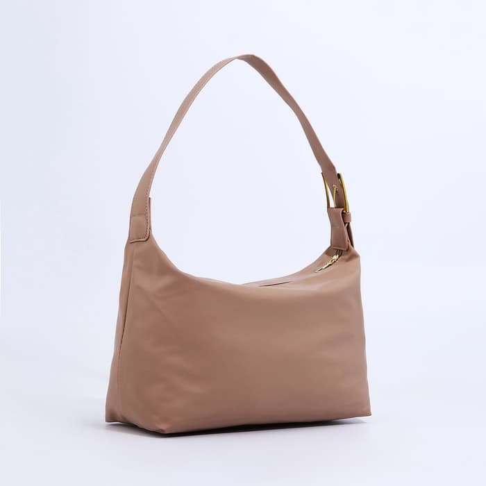 Сумка женская багет на молнии, 32×14×22 см, бежевая