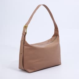 Сумка женская багет на молнии, 32×14×22 см, бежевая