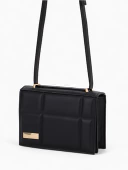 Сумка женская мессенджер на магнитах, 19×5×13 см, чёрная