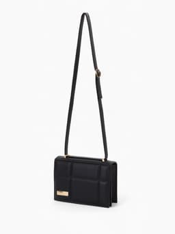 Сумка женская мессенджер на магнитах, 19×5×13 см, чёрная