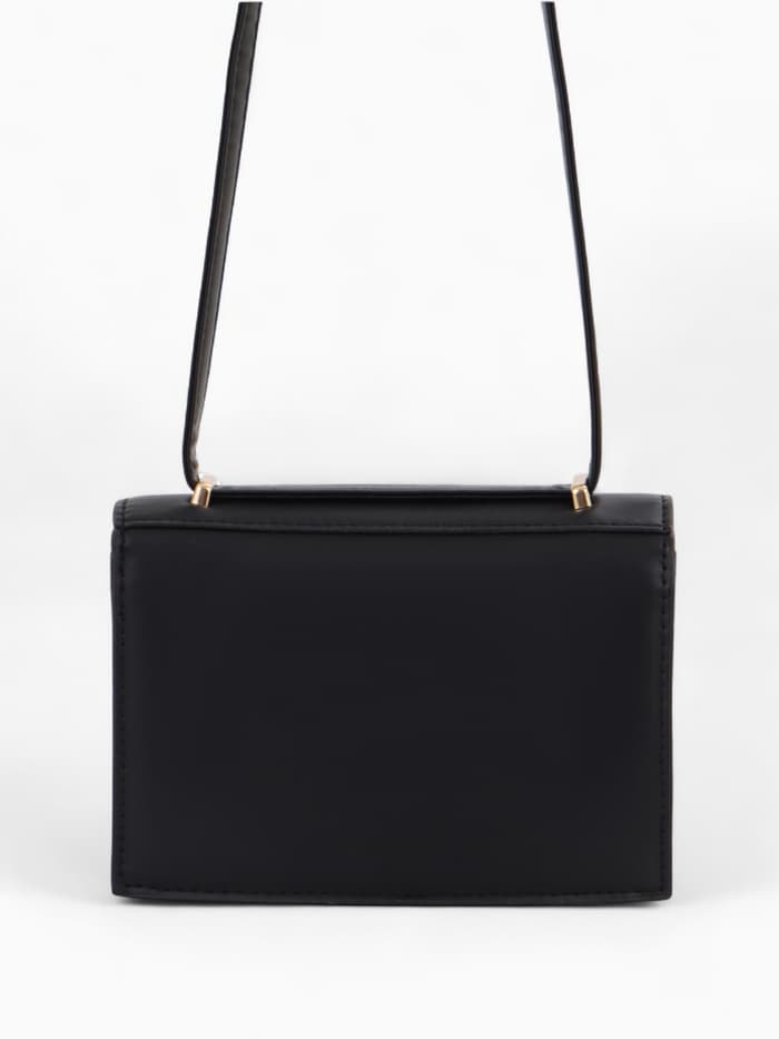 Сумка женская мессенджер на магнитах, 19×5×13 см, чёрная