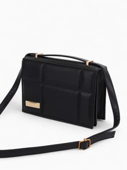 Сумка женская мессенджер на магнитах, 19×5×13 см, чёрная