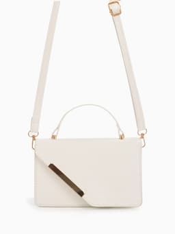 Сумка женская мессенджер на магнитах, 19×7.5×11.5 см, белая