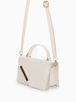 Сумка женская мессенджер на магнитах, 19×7.5×11.5 см, белая