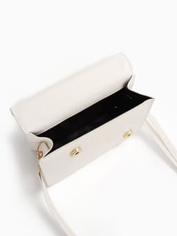 Сумка женская мессенджер на магнитах, 19×7.5×11.5 см, белая