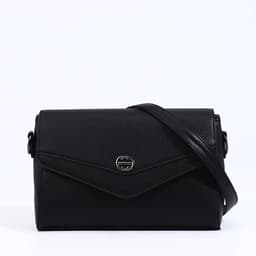 Сумка женская мессенджер на магните, 24×10×15 см, чёрная