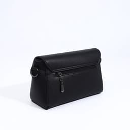 Сумка женская мессенджер на магните, 24×10×15 см, чёрная