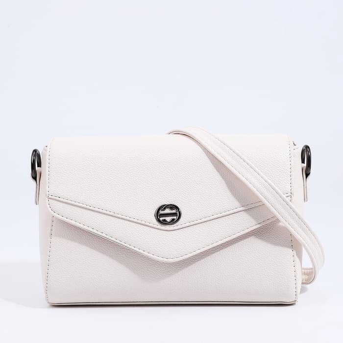 Сумка женская мессенджер на магните, 24×10×15 см, белая