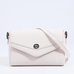 Сумка женская мессенджер на магните, 24×10×15 см, белая