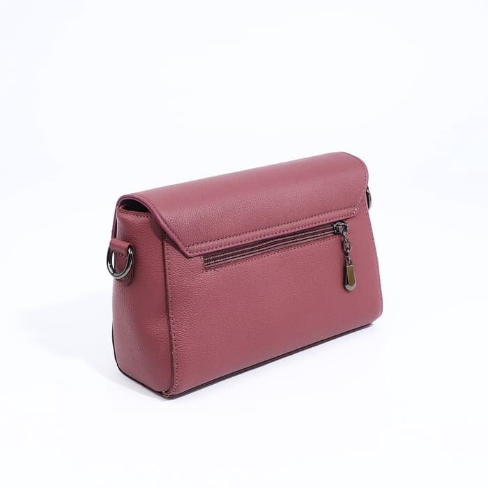 Сумка женская мессенджер на магните, 24×10×15 см, однотонная, розовая