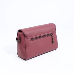 Сумка женская мессенджер на магните, 24×10×15 см, однотонная, розовая