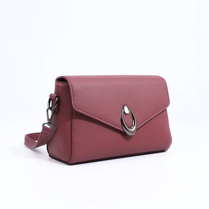 Сумка женская мессенджер на магните, 24×10×15 см, однотонная, розовая