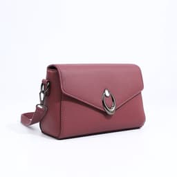 Сумка женская мессенджер на магните, 24×10×15 см, однотонная, розовая