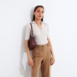 Сумка женская мессенджер на магните, 24×10×15 см, однотонная, розовая