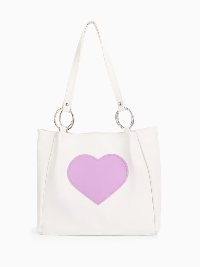 Сумка - шоппер женская на магнитной кнопке, 30×9×25 см, белая