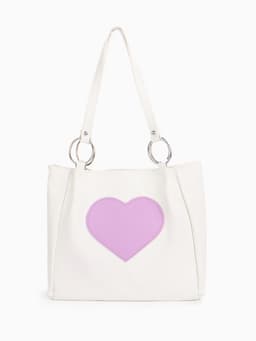 Сумка - шоппер женская на магнитной кнопке, 30×9×25 см, белая