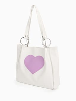 Сумка - шоппер женская на магнитной кнопке, 30×9×25 см, белая