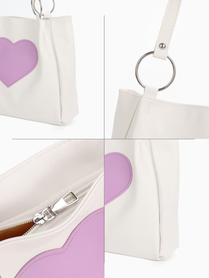 Сумка - шоппер женская на магнитной кнопке, 30×9×25 см, белая