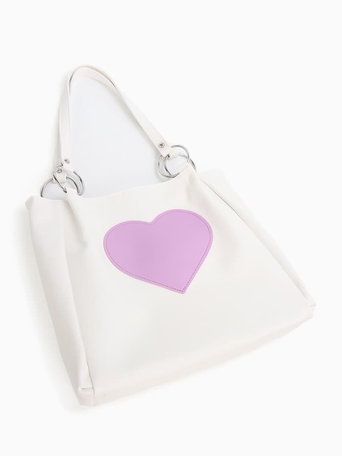 Сумка - шоппер женская на магнитной кнопке, 30×9×25 см, белая