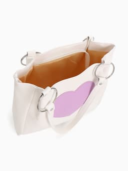 Сумка - шоппер женская на магнитной кнопке, 30×9×25 см, белая