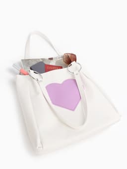 Сумка - шоппер женская на магнитной кнопке, 30×9×25 см, белая