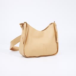 Сумка женская кросс-боди на молнии, 25.5×8×20 см, бежевая