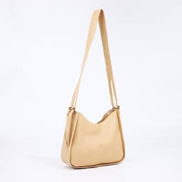 Сумка женская кросс-боди на молнии, 25.5×8×20 см, бежевая