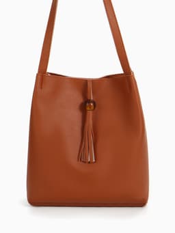 Сумка - мешок женская на магните, 25×10×26 см, коричневая