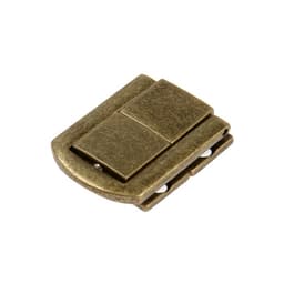 Замок-защелка на ящик ZM01, 3.2×2.5 см, цвет бронза