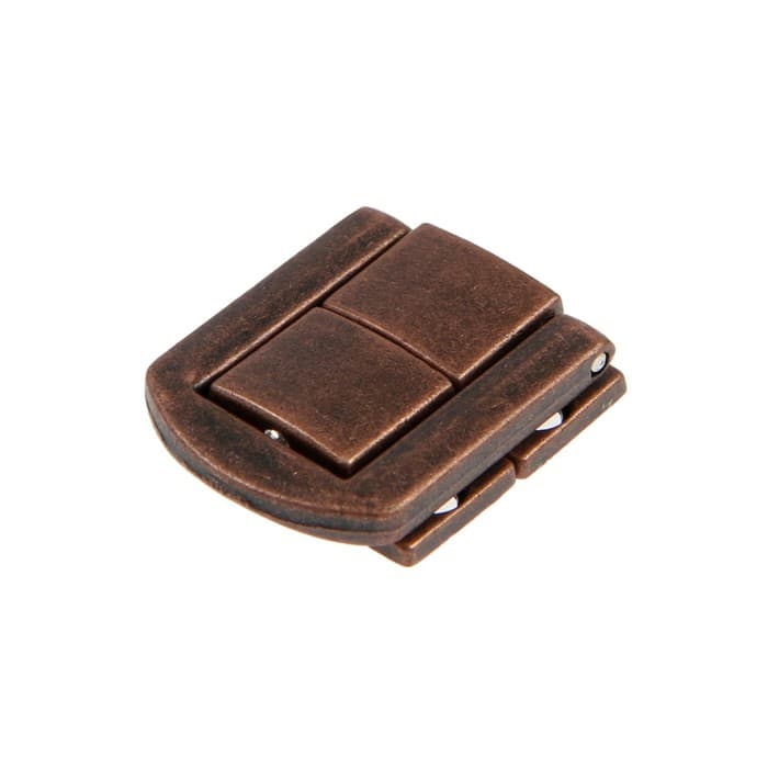 Замок-защелка на ящик ZM01, 2.5×2 см, цвет медь