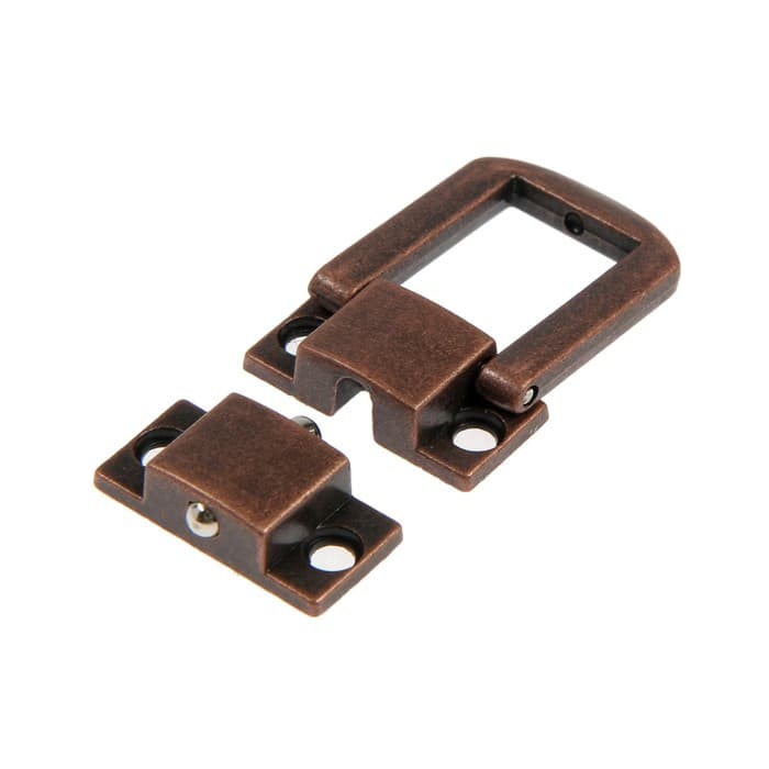 Замок-защелка на ящик ZM01, 2.5×2 см, цвет медь