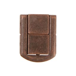 Замок-защелка на ящик ZM01, 3.2×2.5 см, цвет медь