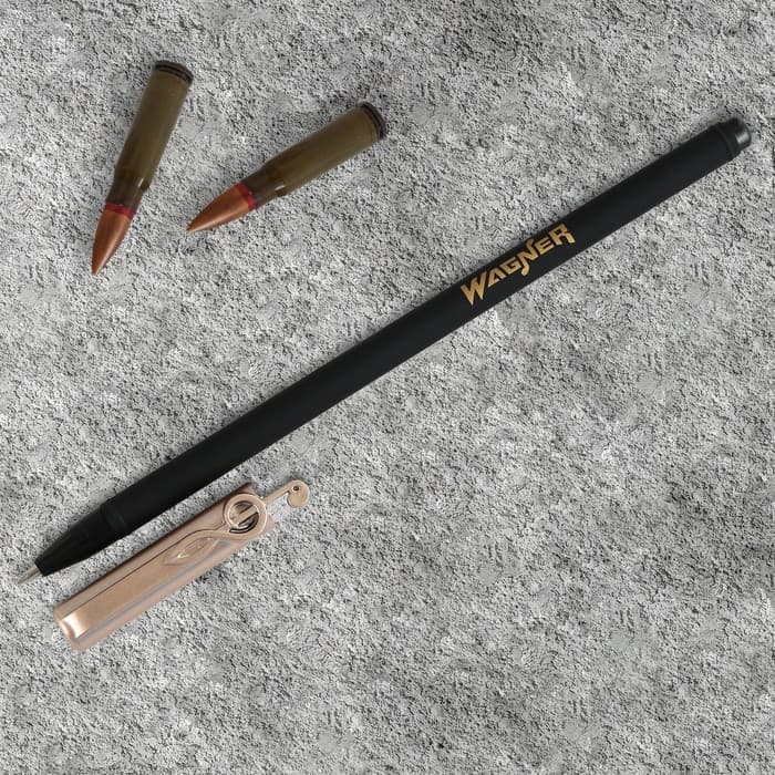 Ручка шариковая синяя паста сувенирная с колпачком «Вагнер», пластик, пишущий узел 0.7 мм