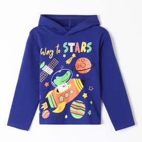 Худи для мальчиков, тёмно-синие, рост 92 см