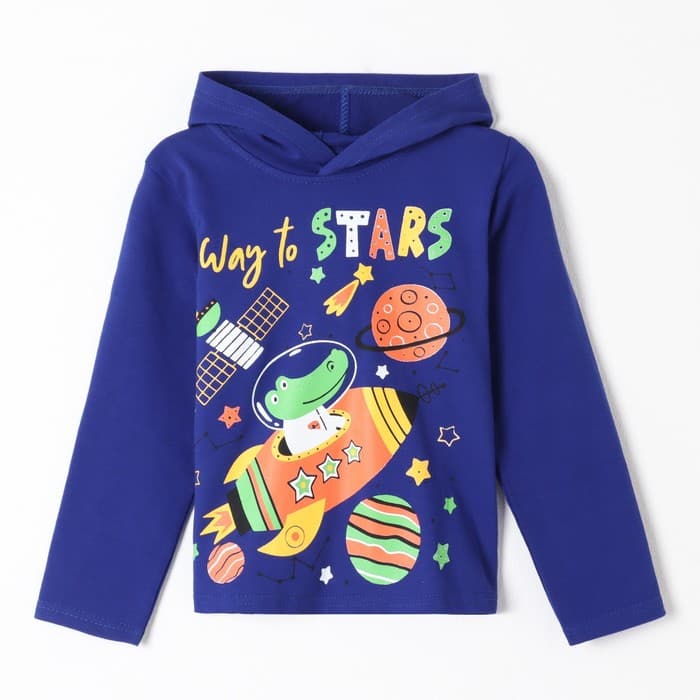 Худи для мальчиков, тёмно-синие, рост 92 см